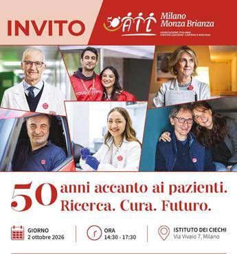 Tumori, Ail Milano Monza Brianza: “50 anni con i pazienti e per la ricerca onoematologica”